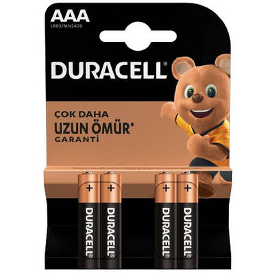 Duracell Alkalin AAA İnce Kalem Pil 4 lü Paket