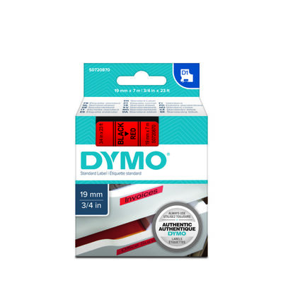 DYMO 45807 Kırmızı/Siyah D1 Yedek Şerit (19 mm x 7 mt)
