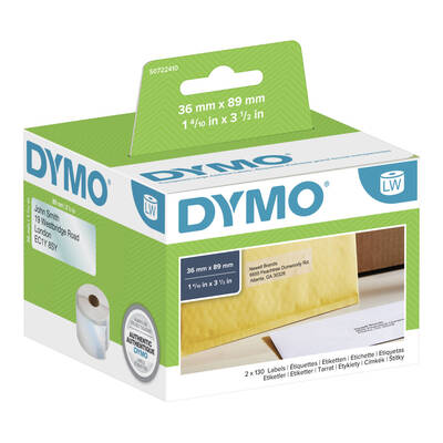 DYMO 99013 LW Şeffaf Adres Etiketi 36x89mm / 260 lı Paket