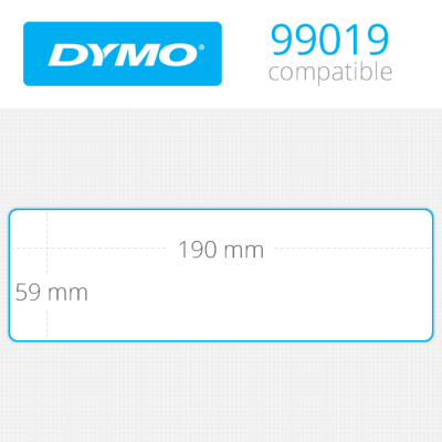 DYMO 99019 LW Geniş Klasör Sırt Etiketi 59x190mm / 110 lu Paket