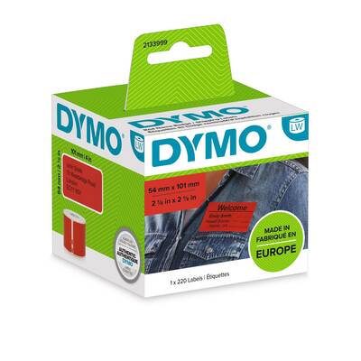 Dymo 2133399 Standart Sevkiyat Yazıcı Etiketleri Kırmızı 54x101mm