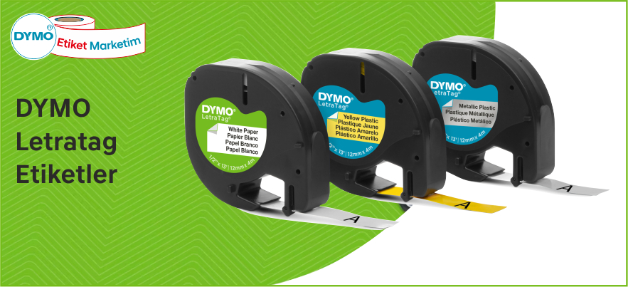 DYMO Letratag Plastik ve Kağıt Etiketler
